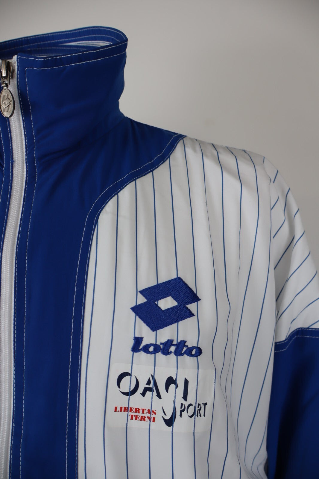 LOTTO GIACCA TENNIS JACKET CON ZIP MAN SHIRT UOMO TG S VINTAGE SPORT TRAINING