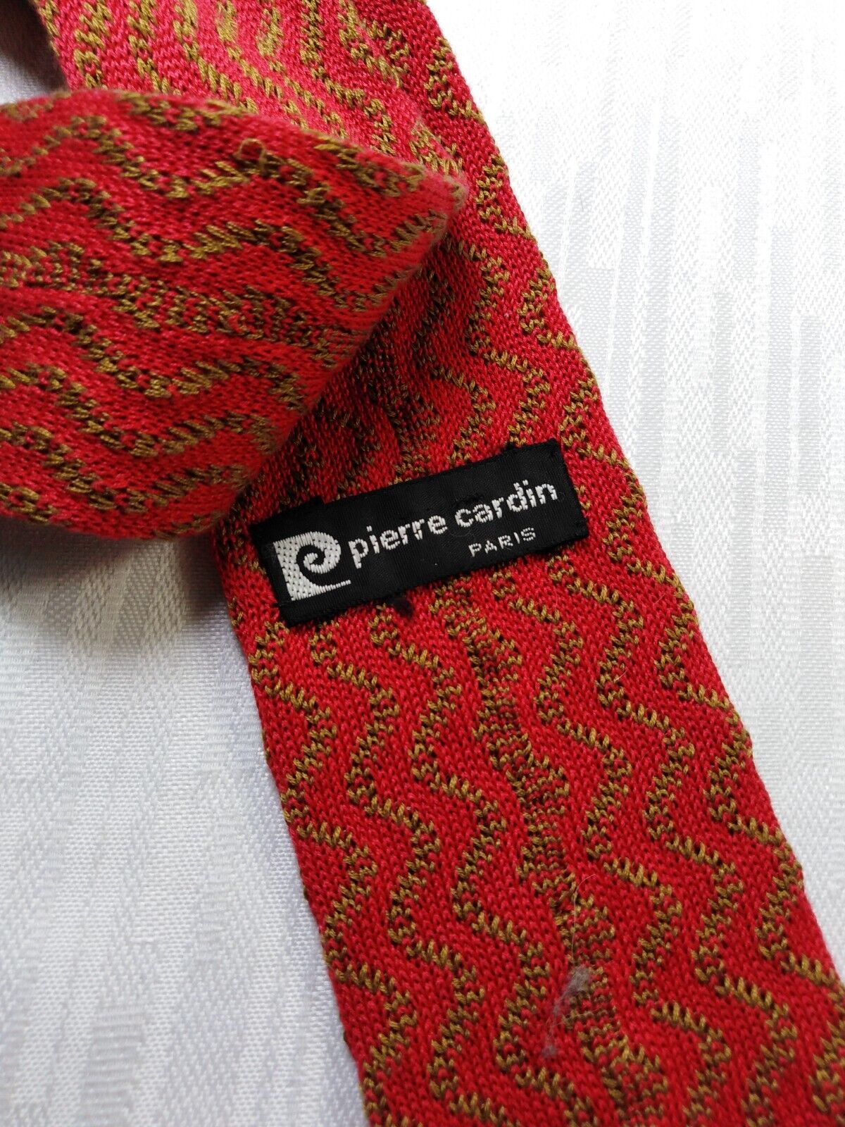 PIERRE CARDIN TRUNK COTONE COTTON TIE CRAVATTA NECKTIE ITALY VINTAGE CLASSIC