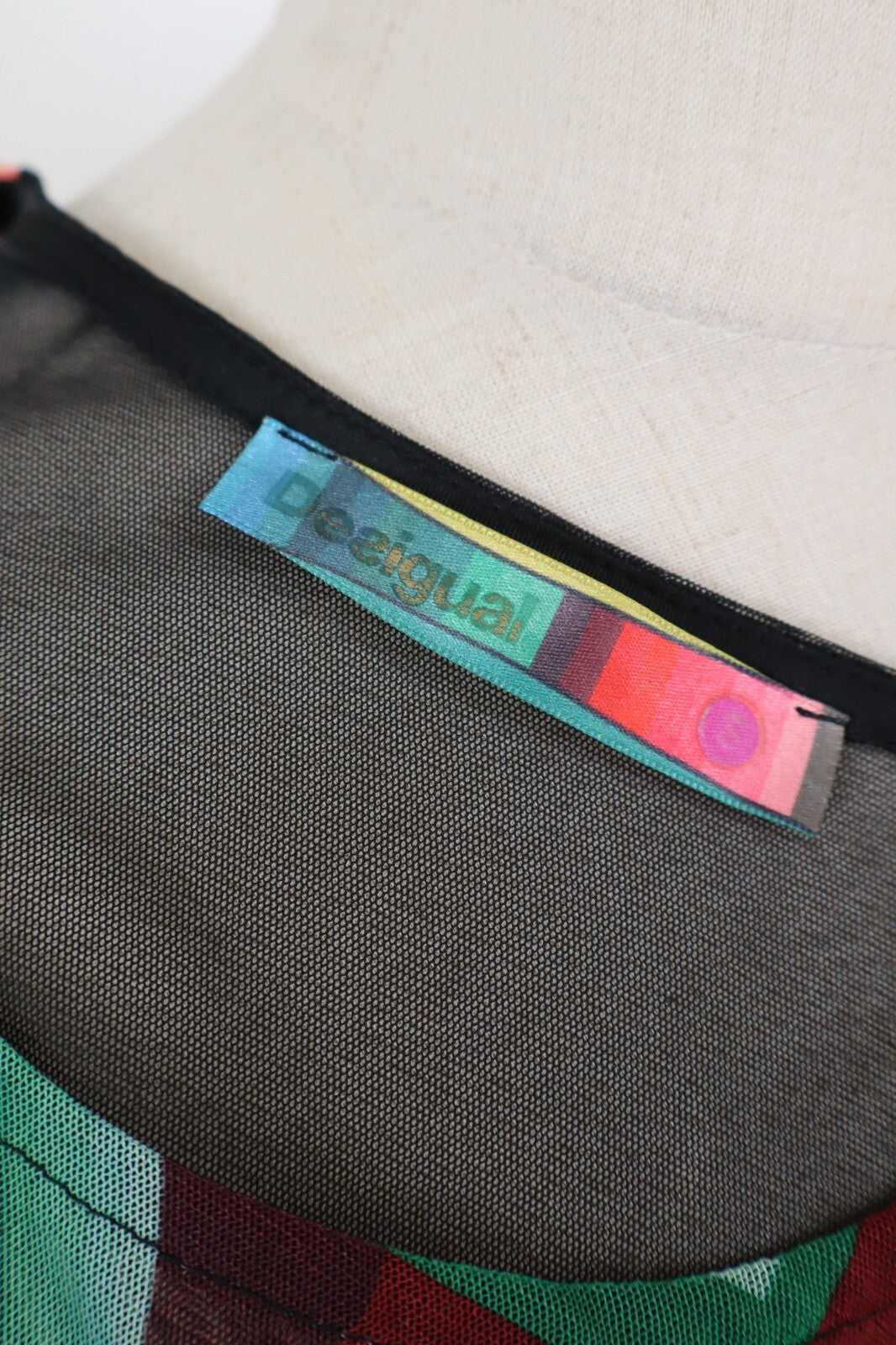 DESIGUAL VESTITO ABITO DONNA TG. S WOMAN CASUAL VINTAGE DRESS