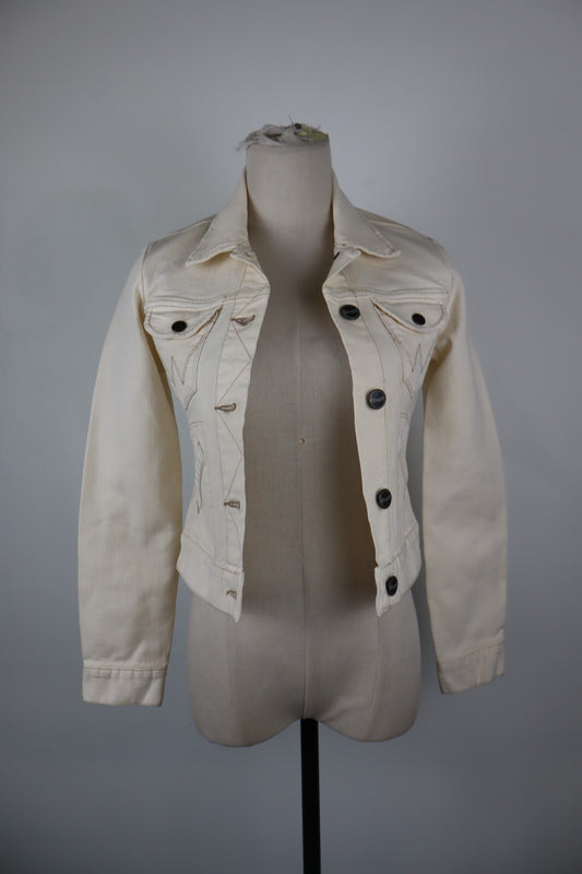 WRANGLER JEANS GIUBBINO DONNA XS WOMAN CASUAL JACKET COTONE COTTON DENIM VINTAGE