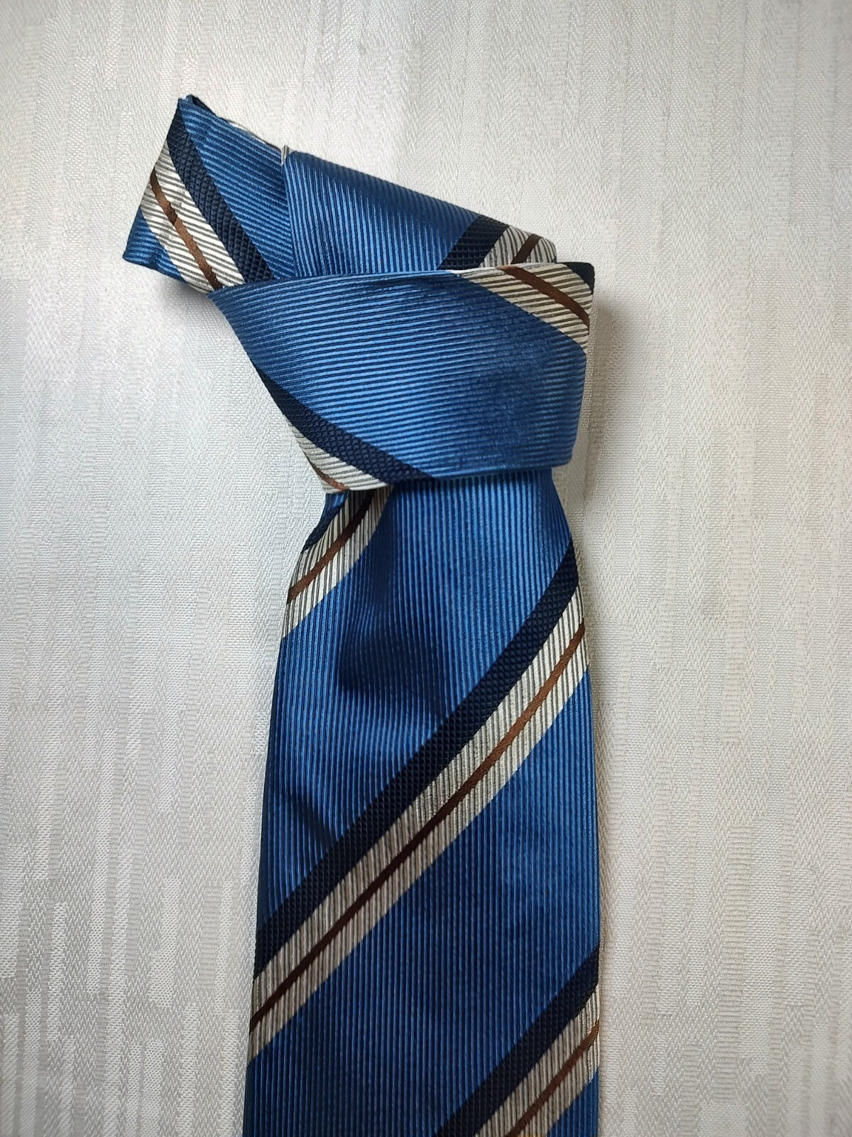 FUSARO 100% SILK TIE SETA CRAVATTA NECKTIE MADE IN ITALY SELF TIPPED