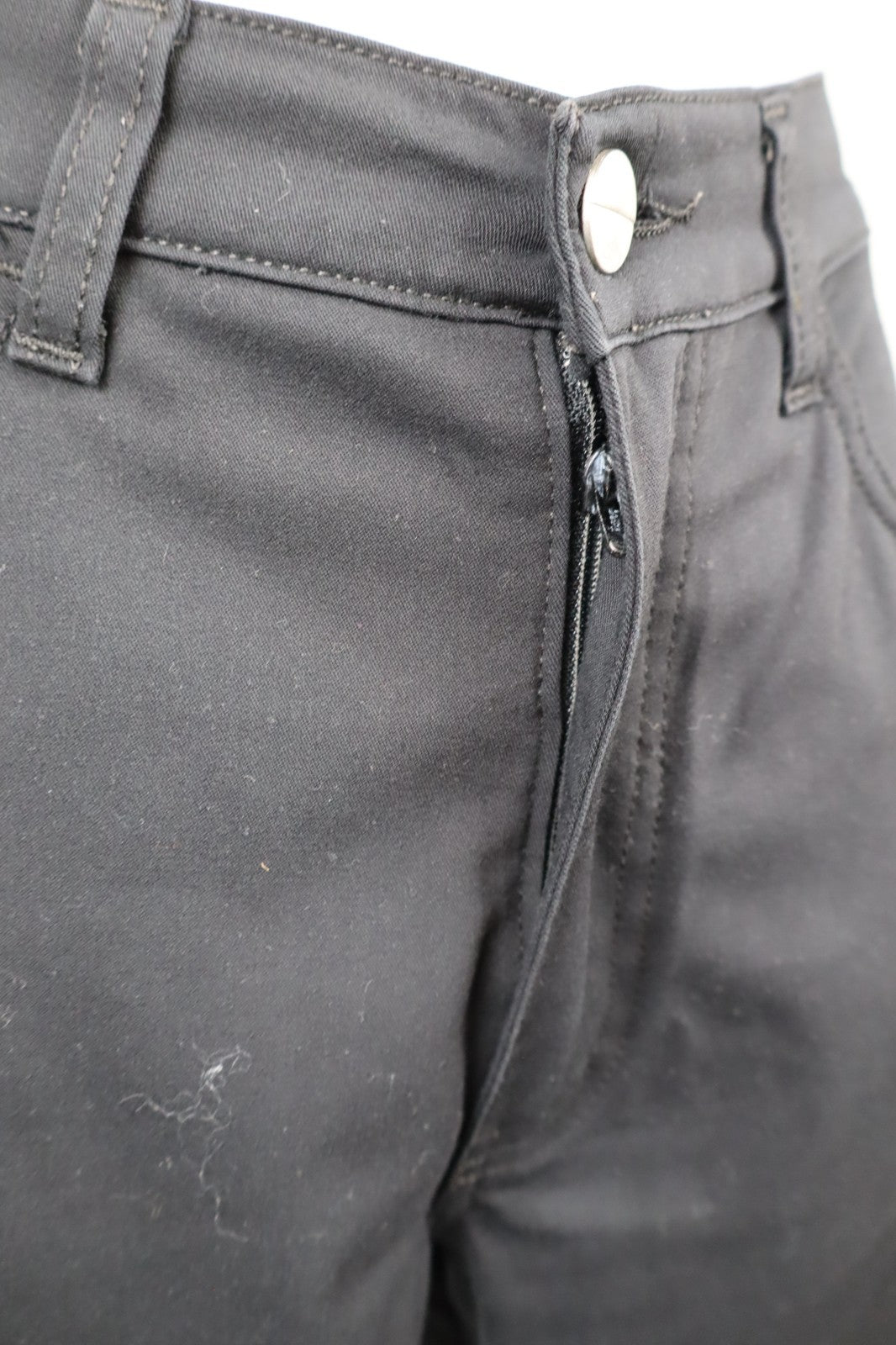 TRUSSARDI JEANS PANTALONE DONNA TG 41 27 WOMAN VINTAGE PANTS LYCRA LOGO NERO