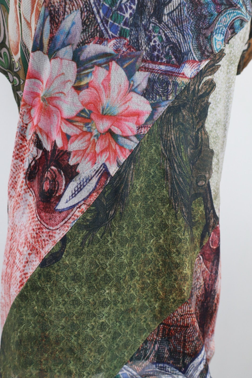 DESIGUAL MAGLIA MEZZE MANICHE DONNA TG. S WOMAN T-SHIRT CASUAL VINTAGE FLOREALE