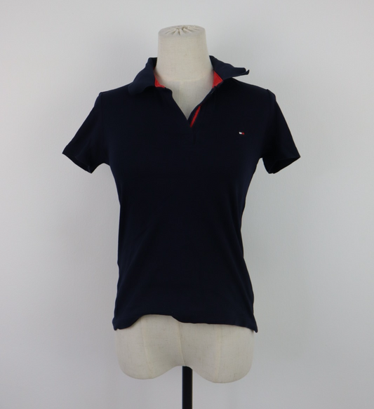 TOMMY HILFIGER SPORT POLO MAGLIA DONNA COTONE TG. M WOMAN SHIRT CASUAL VINTAGE