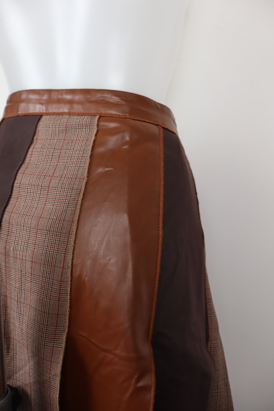 MARIELLA BURANI GONNA DONNA WOMAN SKIRT Tg. 46 CASUAL VINTAGE COTONE ECOPELLE