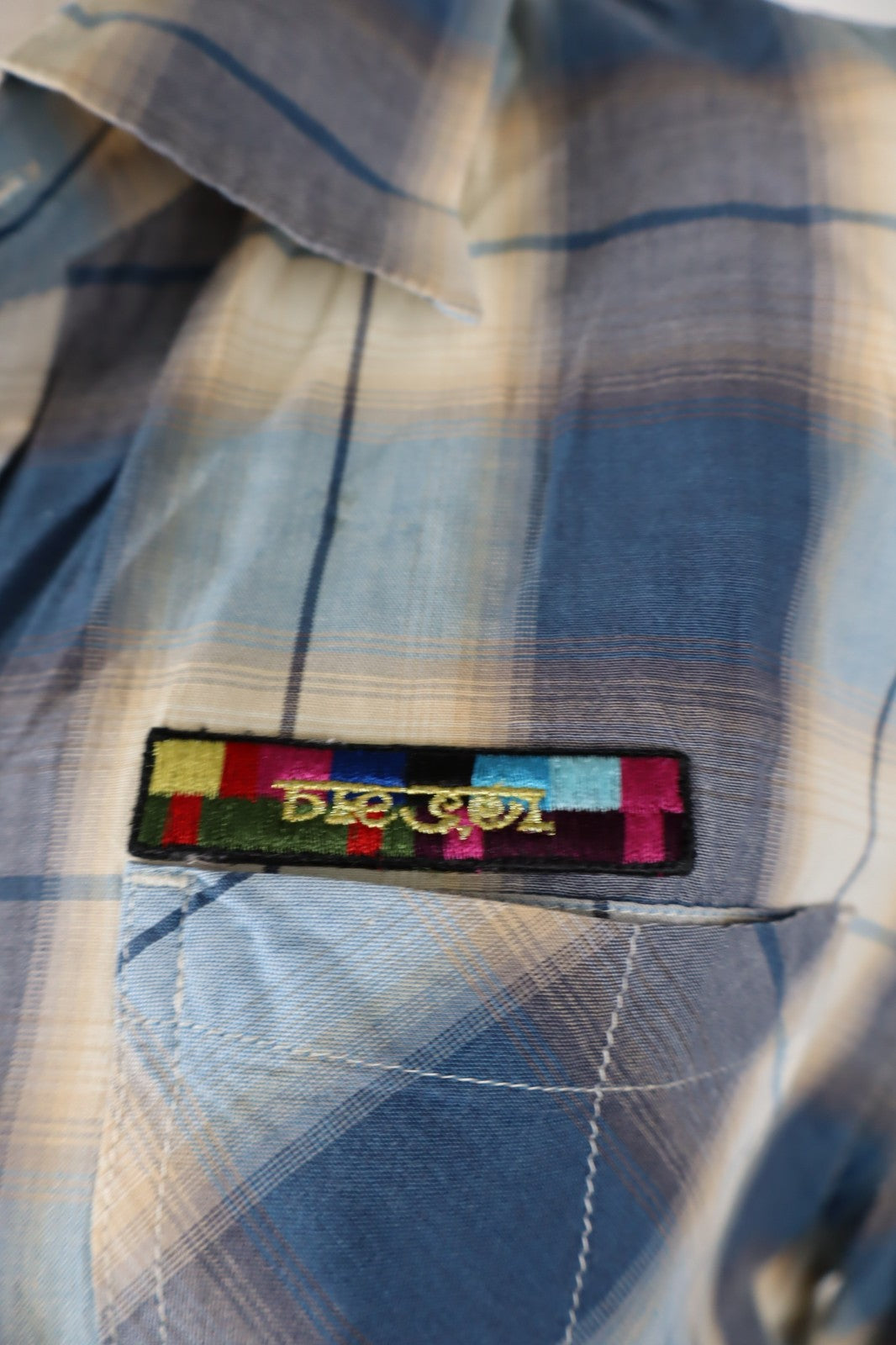 DIESEL CAMICIA  DONNA TG. XL WOMAN SHIRT CASUAL VINTAGE COTONE MANICHE LUNGHE