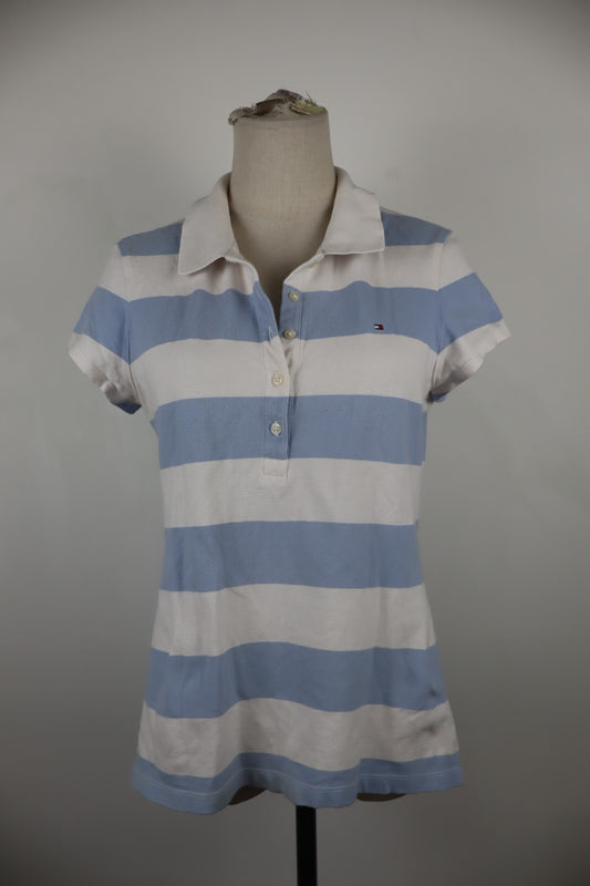 TOMMY HILFIGER POLO MAGLIA DONNA COTONE TG. S WOMAN SHIRT CASUAL VINTAGE