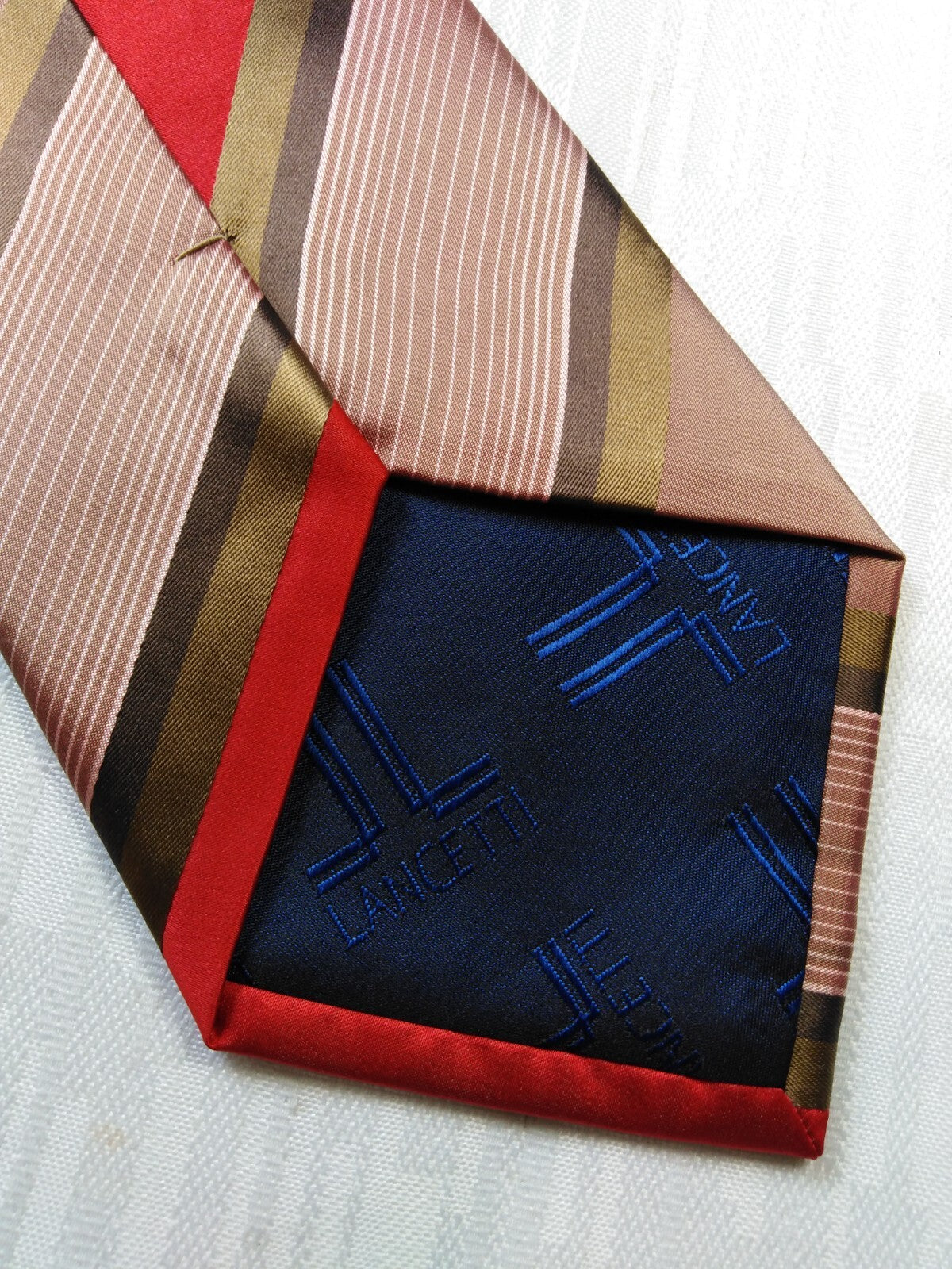 LANCETTI 100% SILK TIE SETA CRAVATTA NECKTIE MADE IN ITALY CLASSIC