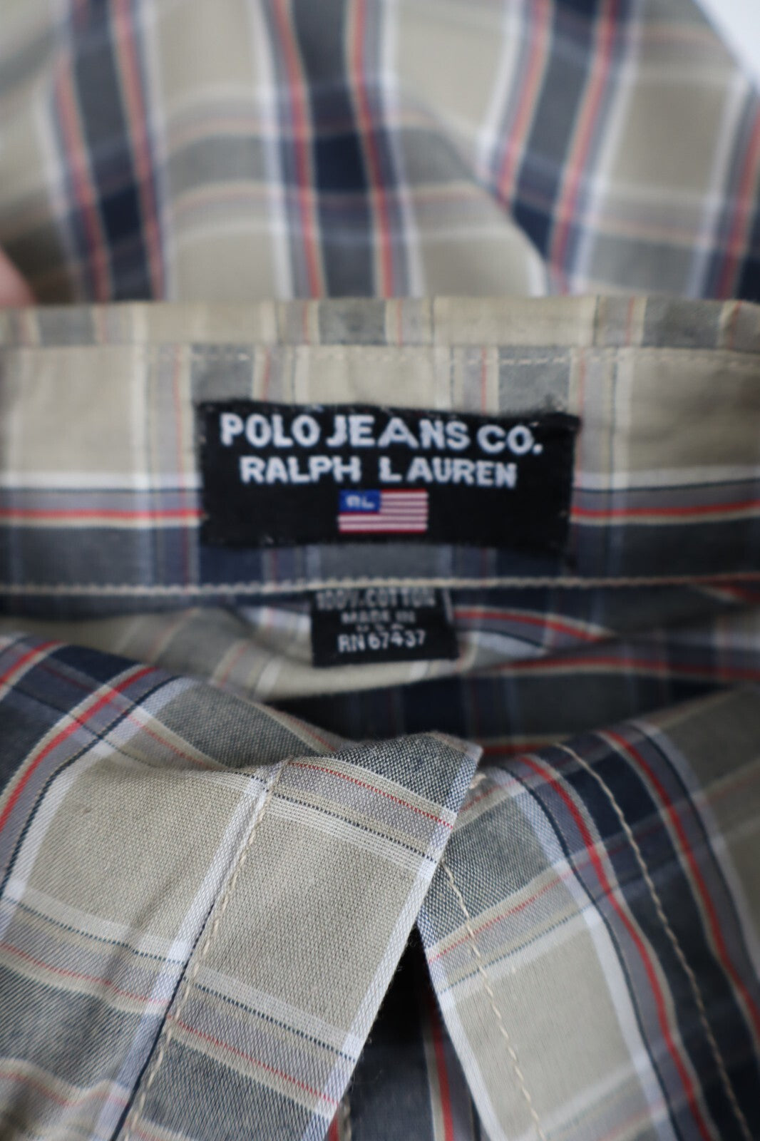 RALPH LAUREN CAMICIA UOMO COTONE TG. M MAN CASUAL VINTAGE COTTON SHIRT