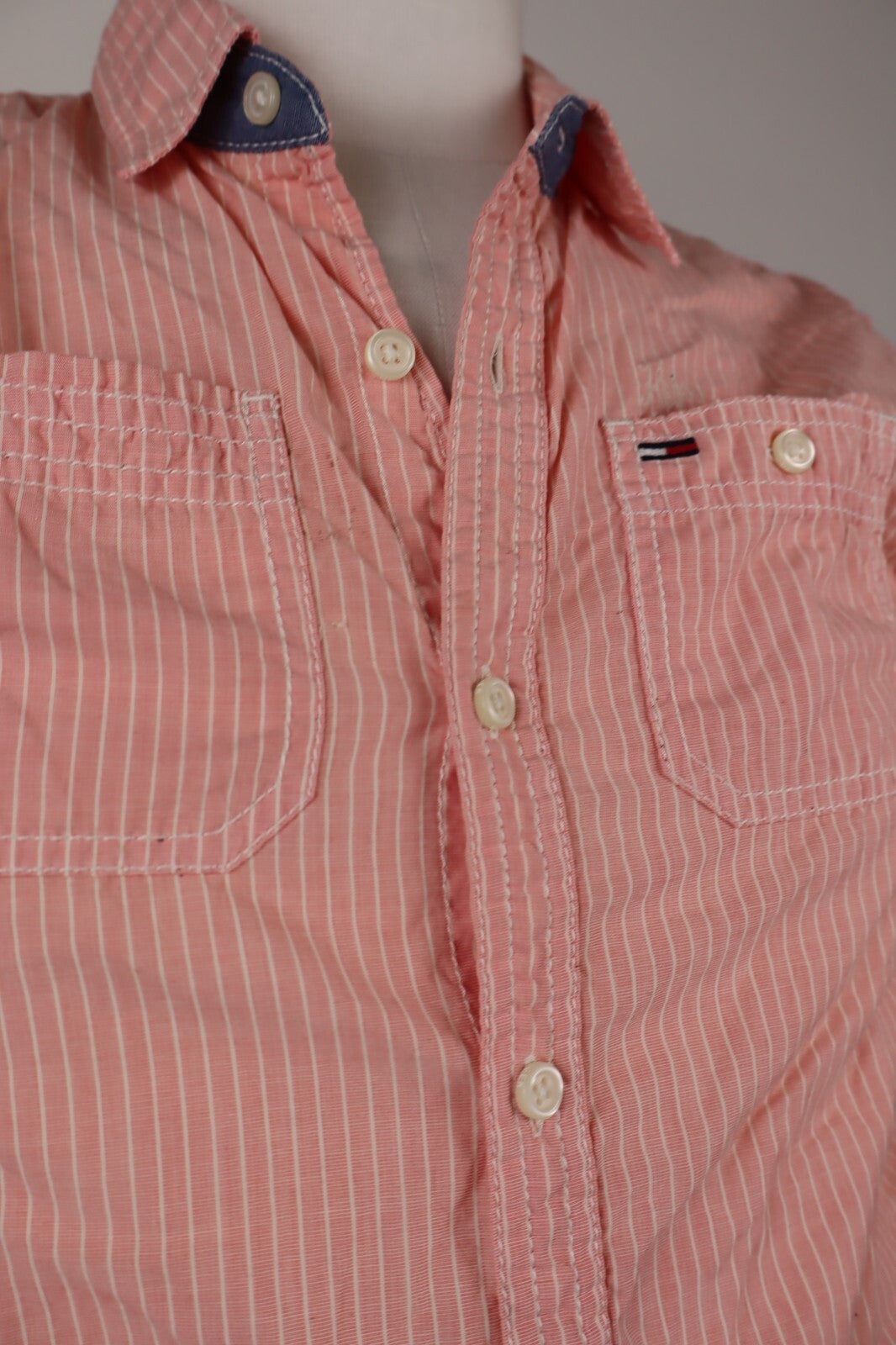 TOMMY HILFIGER DENIM CAMICIA COTONE SHIRT UOMO Tg. S MAN VINTAGE CASUAL COTTON