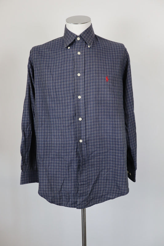 RALPH LAUREN CAMICIA UOMO TG. 34 15.5 MAN CASUAL VINTAGE SHIRT COTONE COTTON