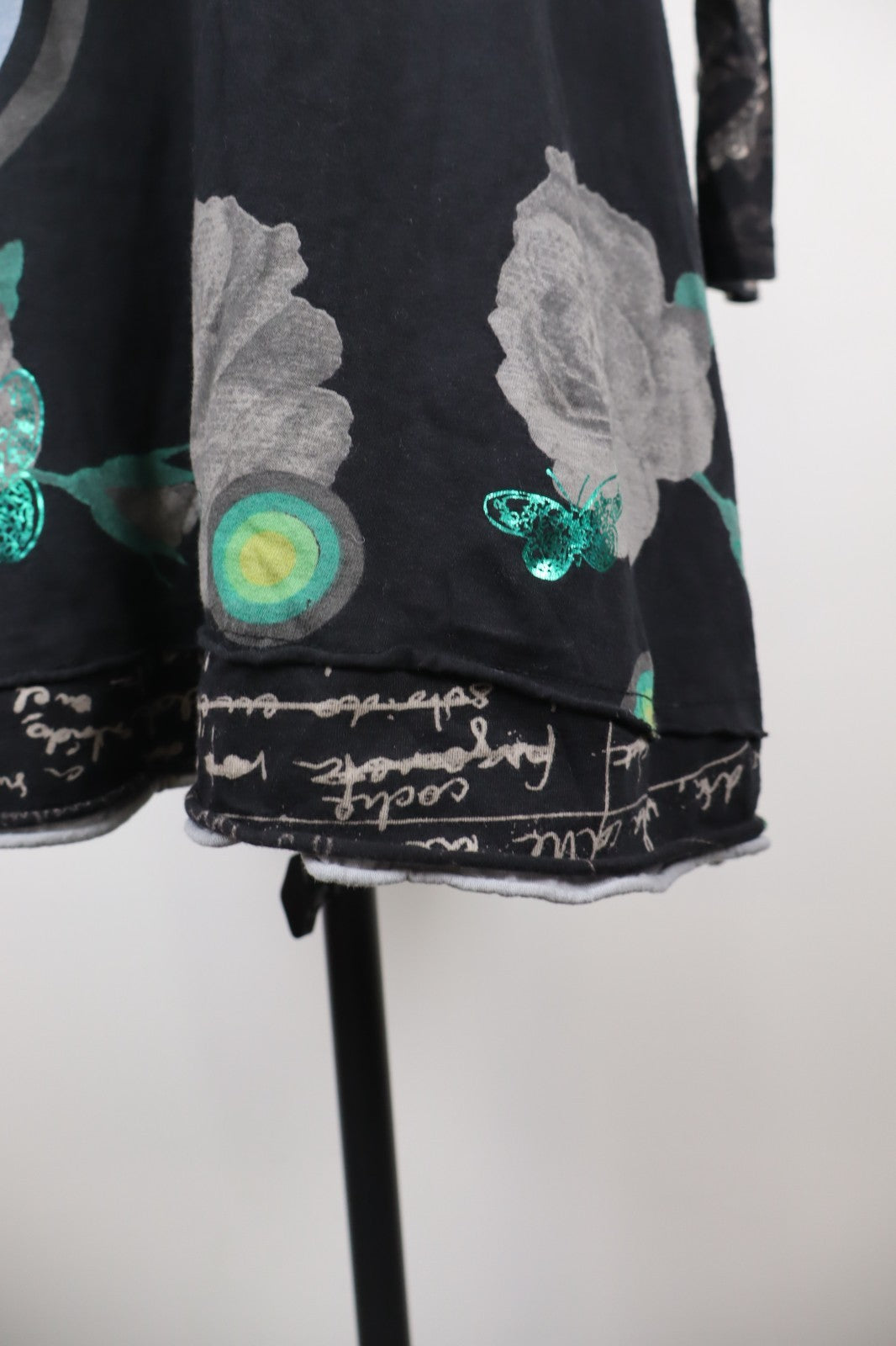 DESIGUAL VESTITO MANICA LUNGA DONNA TG. L WOMAN CASUAL VINTAGE DRESS ABITO LOGO