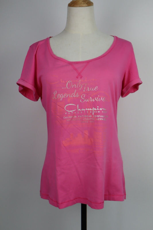 CHAMPION MAGLIA DONNA COTONE TG. L WOMAN VINTAGE TOP T-SHIRT CASUAL