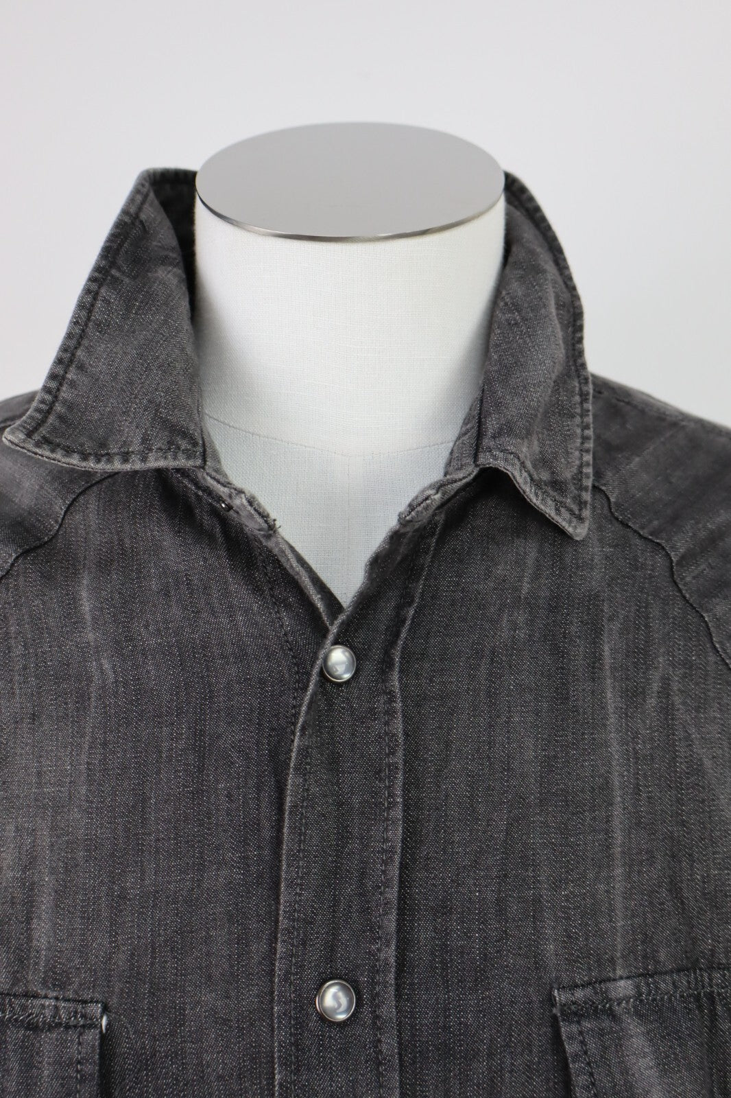 HUGO BOSS ORANGE CAMICIA JEANS UOMO TG XL MAN VINTAGE SHIRT COTONE DENIM