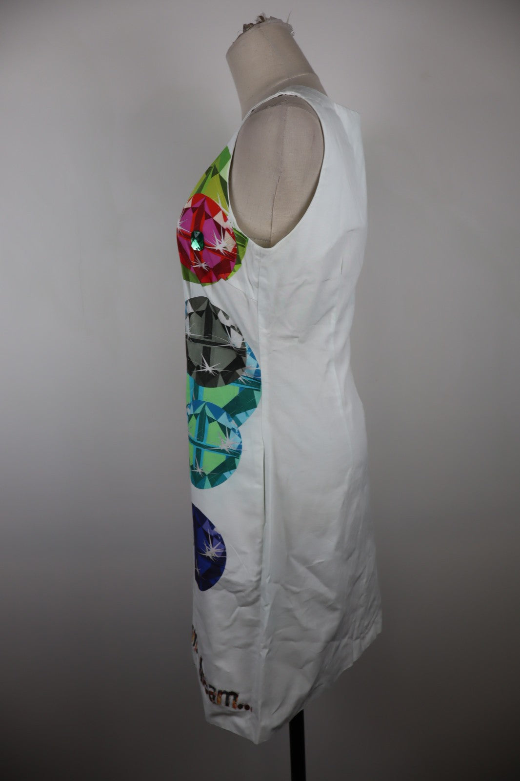 DESIGUAL VESTITO ABITO SMANICATO DONNA TG. 38 WOMAN CASUAL VINTAGE DRESS GEMME