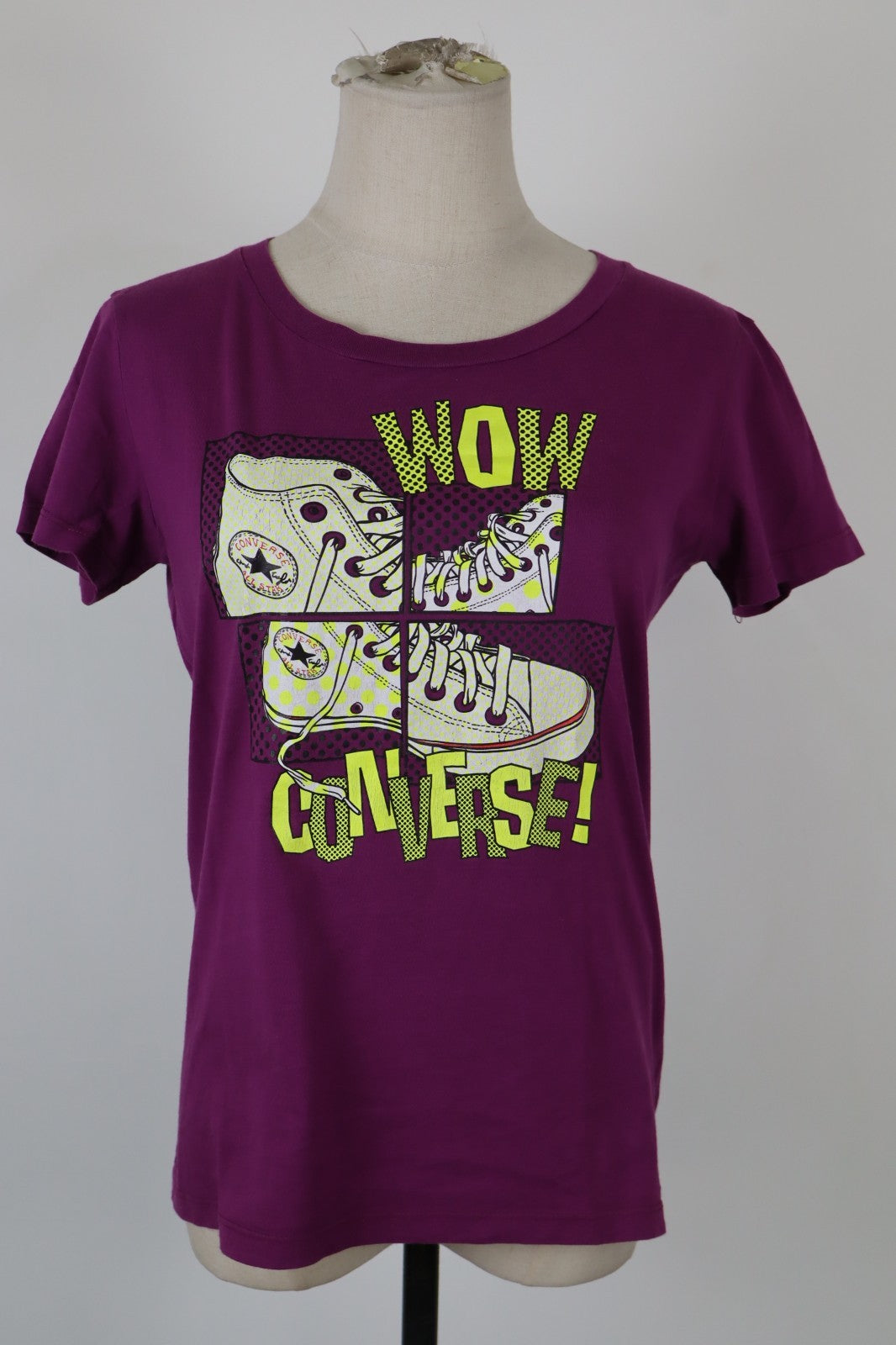 CONVERSE MAGLIA DONNA TG. L WOMAN CASUAL VINTAGE T-SHIRT TOP COTONE
