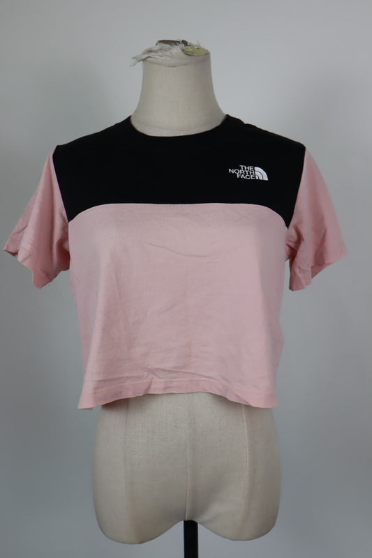 THE NORTH FACE MAGLIA DONNA TG S WOMAN CASUAL VINTAGE CROP TOP T-SHIRT COTONE