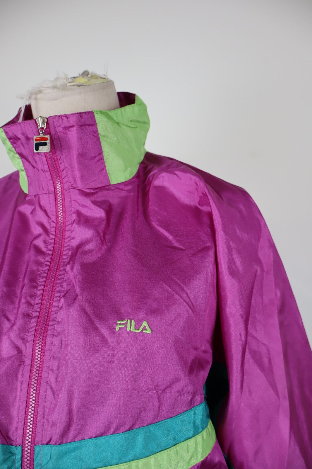 FILA JACKET FELPA CON ZIP DONNA Tg 44 WOMAN CASUAL VINTAGE SWEATSHIRT