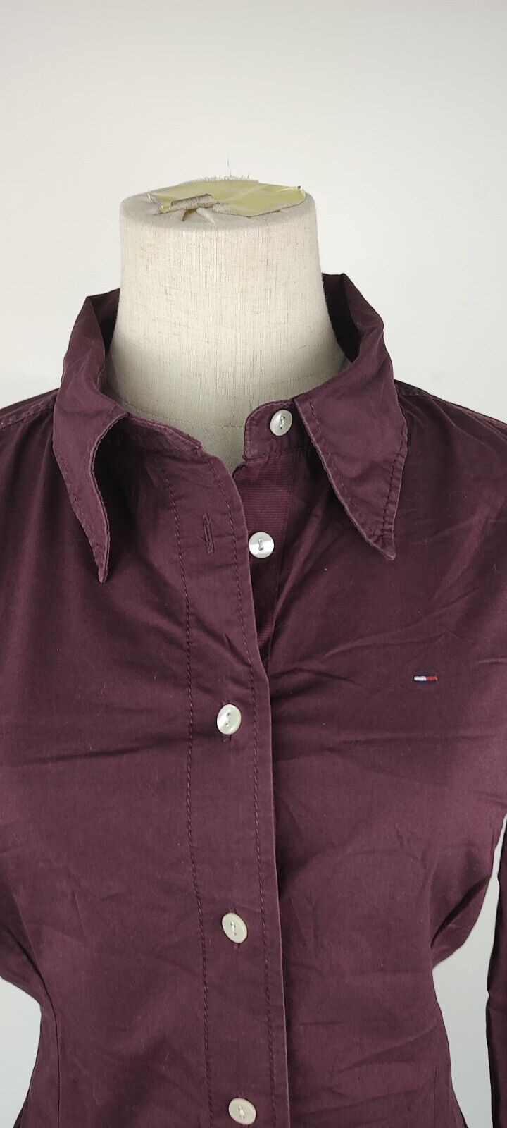 TOMMY HILFIGER CAMICIA DONNA COTONE TG. L WOMAN COTTON SHIRT CASUAL VINTAGE