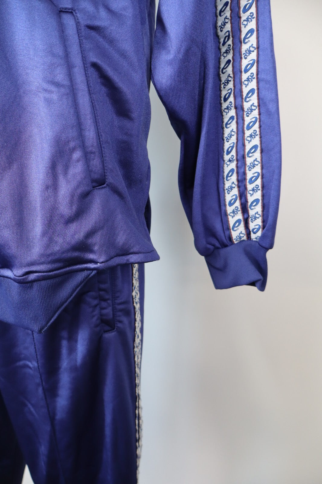 ASICS TUTA COMPLETA DUE PEZZI Tg. 50 TRACKSUIT JACKET PANTS UOMO SPORT