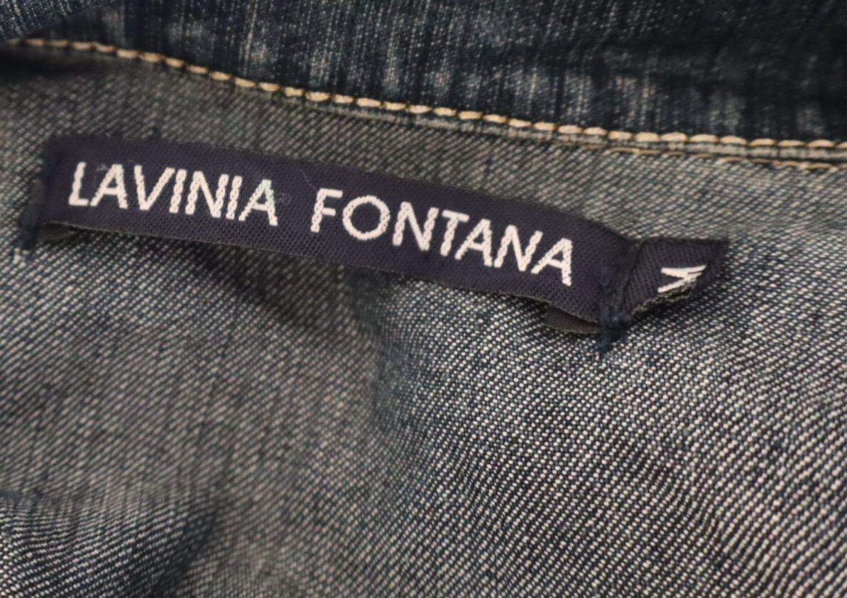 LAVINIA FONTANA GIUBBINO JEANS DENIM DONNA Tg M WOMAN CASUAL VINTAGE JACKET