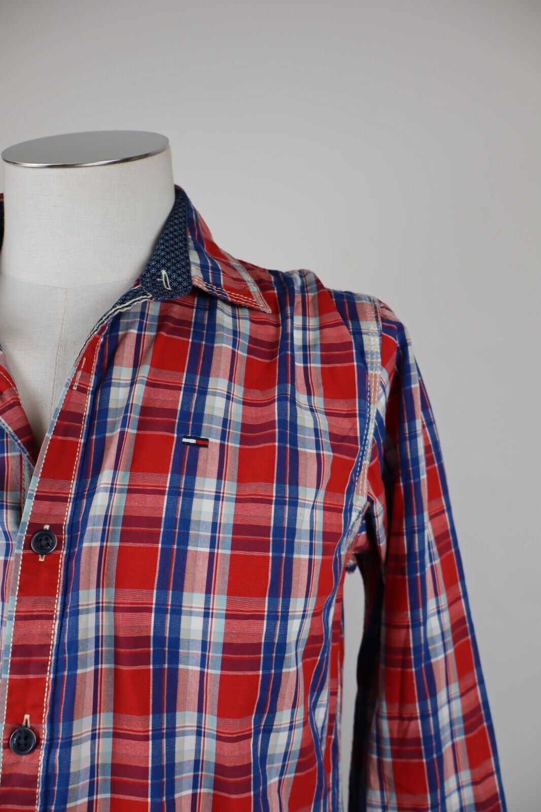TOMMY HILFIGER CAMICIA UOMO COTONE TG. M MAN CASUAL VINTAGE COTTON SHIRT