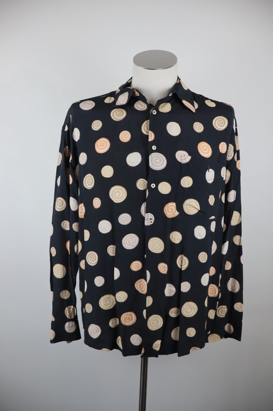 WAMPUM CAMICIA UOMO TG. L MAN CASUAL VINTAGE SHIRT COTONE