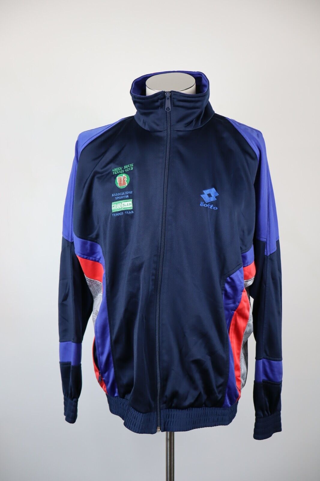 LOTTO GIACCA TENNIS JACKET CON ZIP MAN SHIRT UOMO TG M VINTAGE SPORT TRAINING