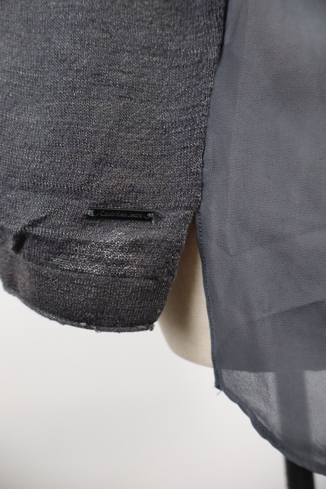 CALVIN KLEIN JEANS MAGLIA DONNA TG. S WOMAN CASUAL VINTAGE T- SHIRT COTONE TASCA