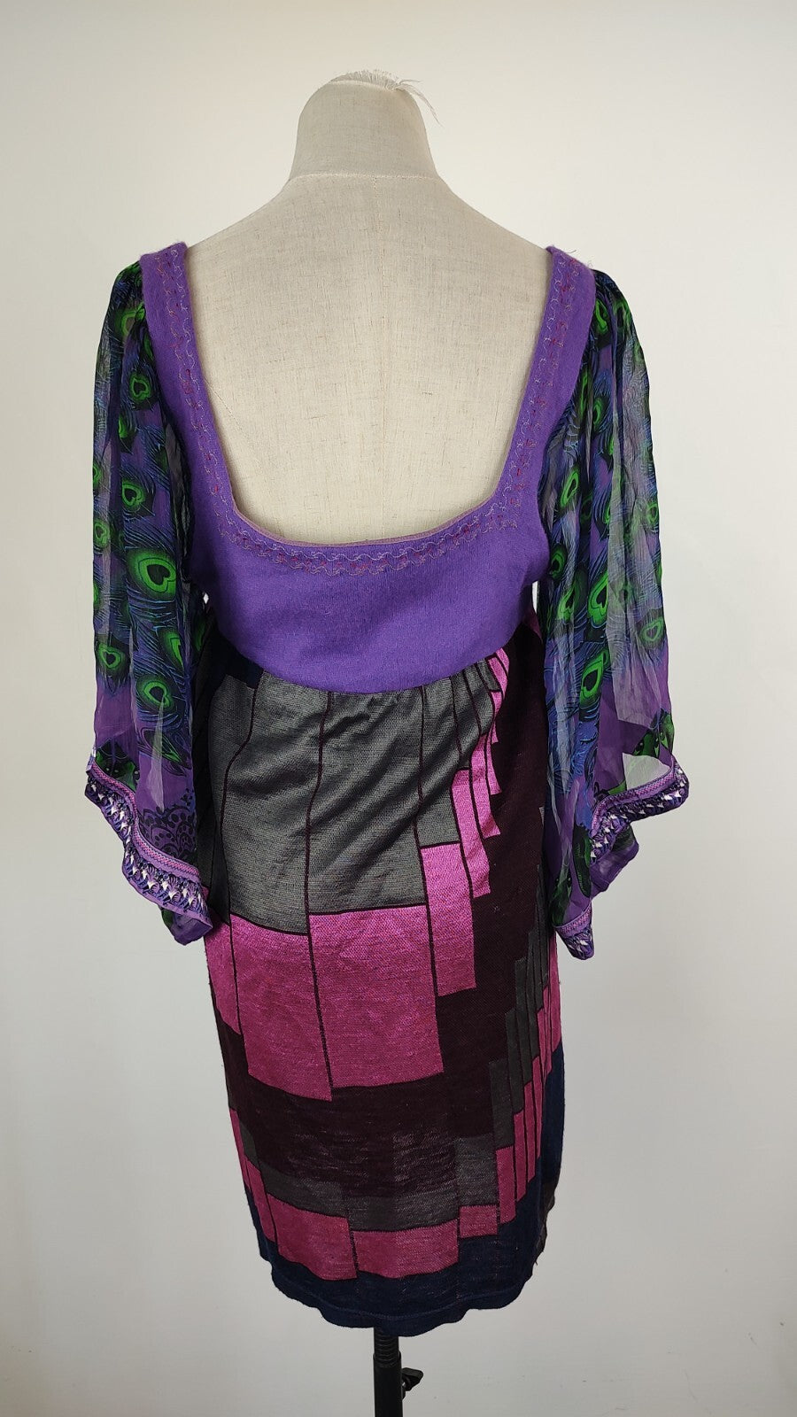 CUSTO BARCELONA VESTITO DONNA TG. 2 WOMAN CASUAL VINTAGE DRESS