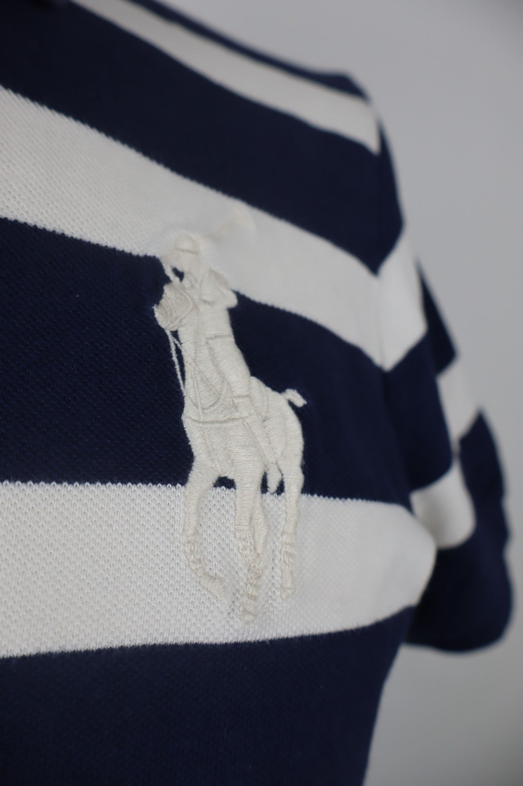 RALPH LAUREN POLO MAGLIA UOMO COTONE XL MAN T- SHIRT CASUAL VINTAGE LOGO A RIGHE