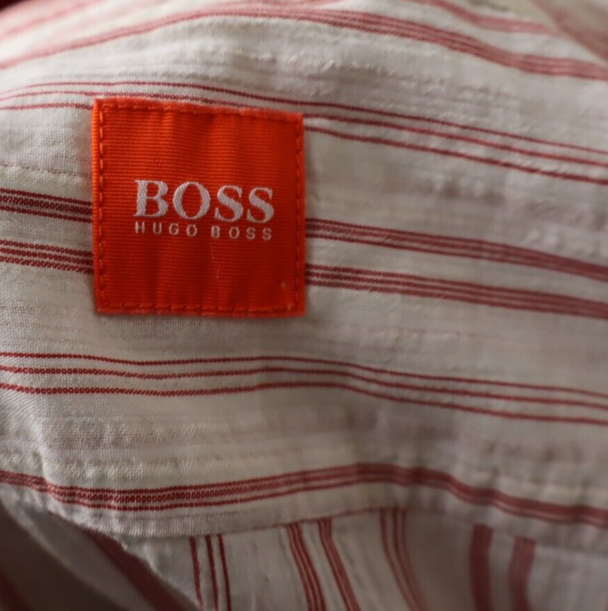 HUGO BOSS CAMICIA UOMO TG. XL MAN CASUAL VINTAGE SHIRT COTONE COTTON