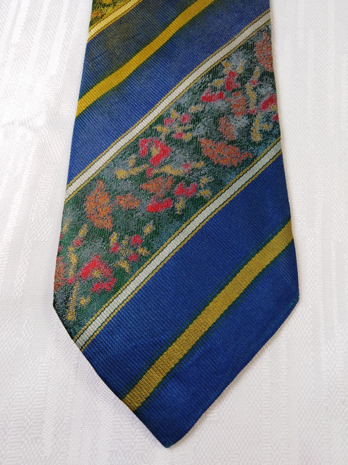 ROCCOBAROCCO 100% SETA SILK TIE CRAVATTA NECKTIE ITALY VINTAGE CLASSIC