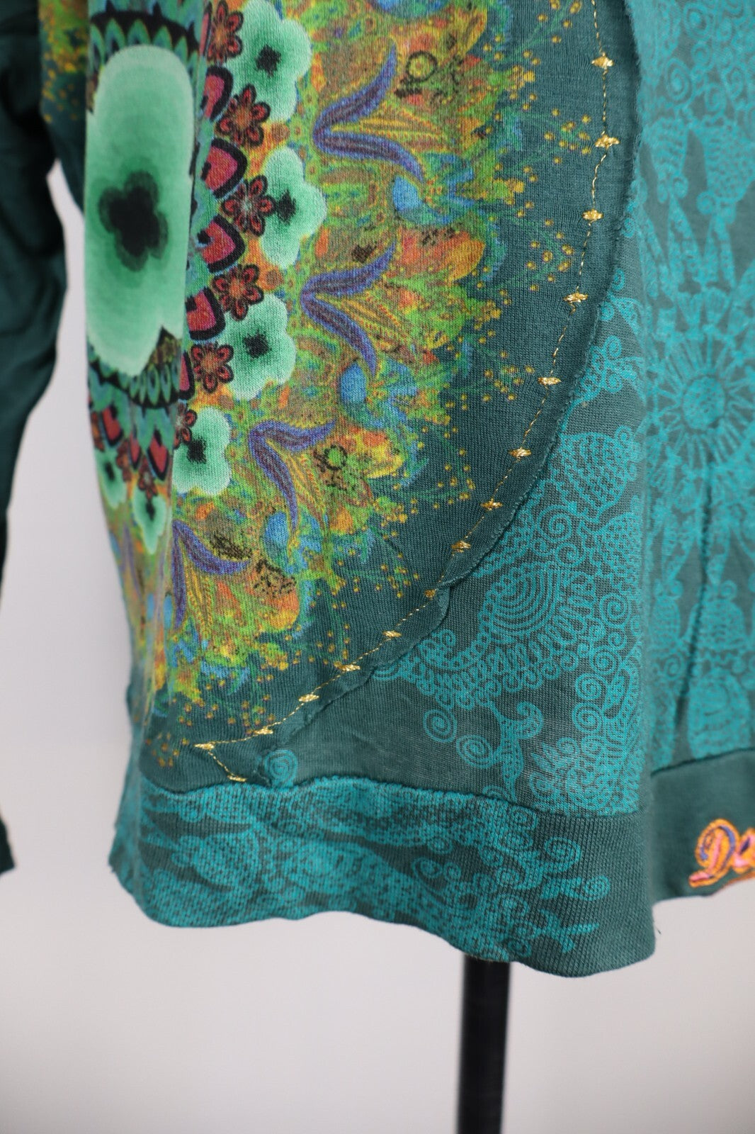 DESIGUAL MAGLIA DONNA TG. S WOMAN CASUAL VINTAGE T-SHIRT TOP COTONE