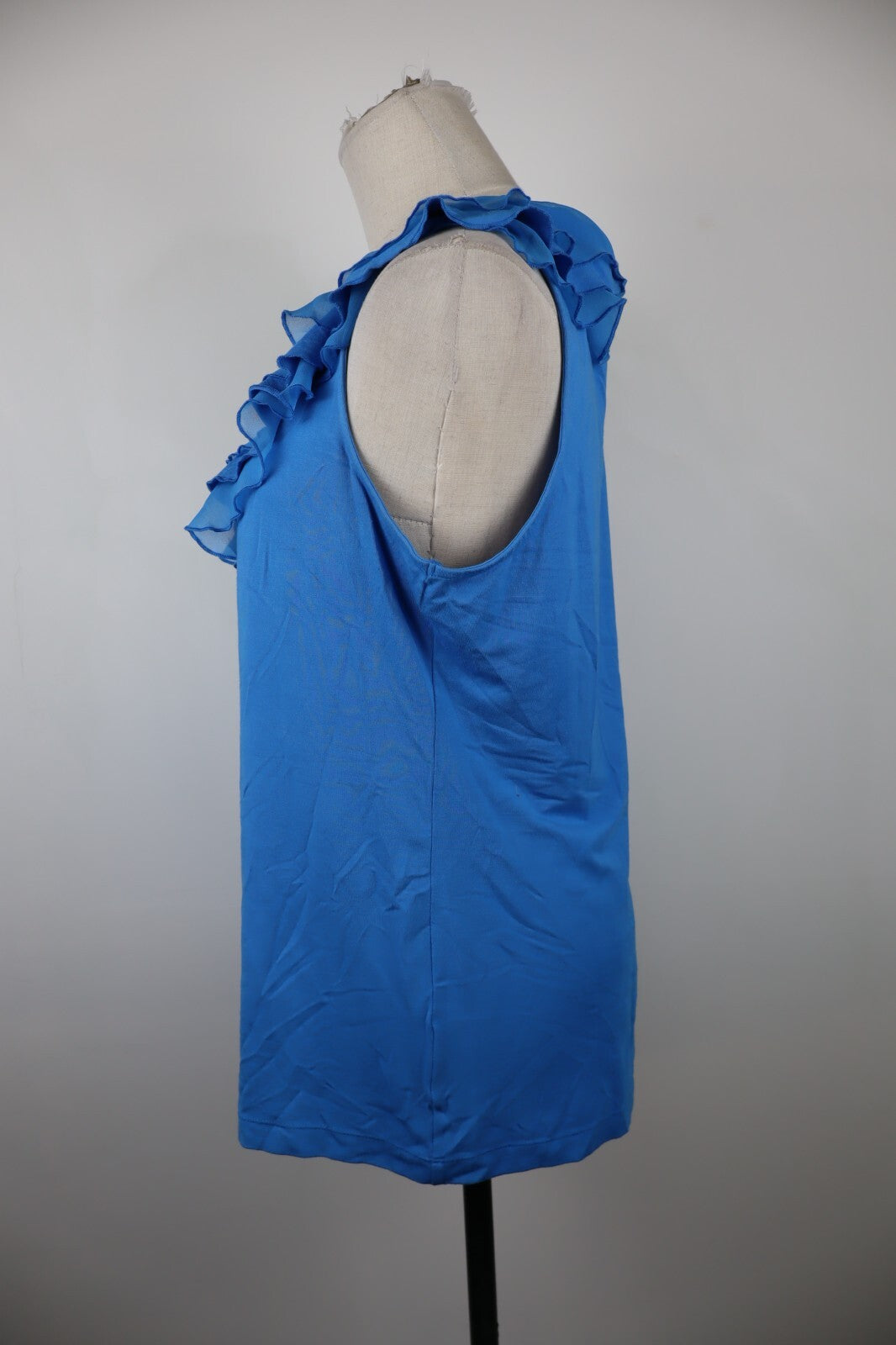 RALPH LAUREN MAGLIA SMANICATA TOP DONNA TG. XL WOMAN SHIRT CASUAL VINTAGE BLU