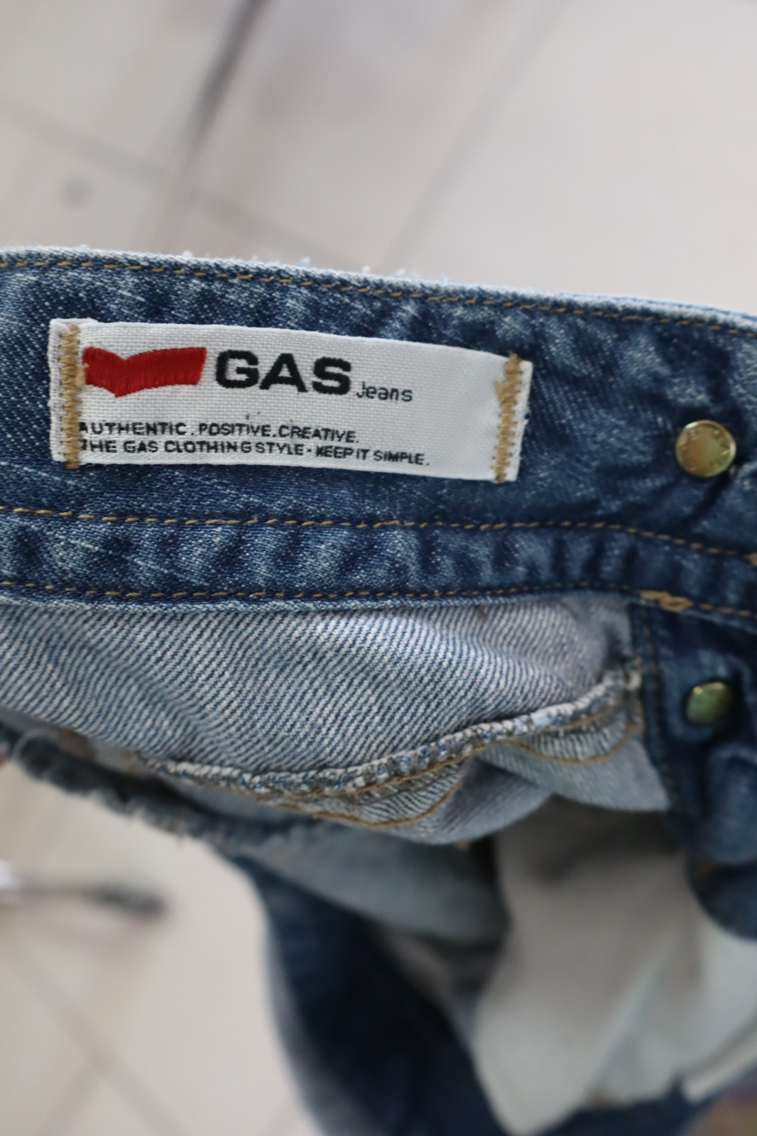 GAS JEANS COMPLETO DONNA PANTALONE TG 27 SALOPETTE ONE PIECE VINTAGE DENIM