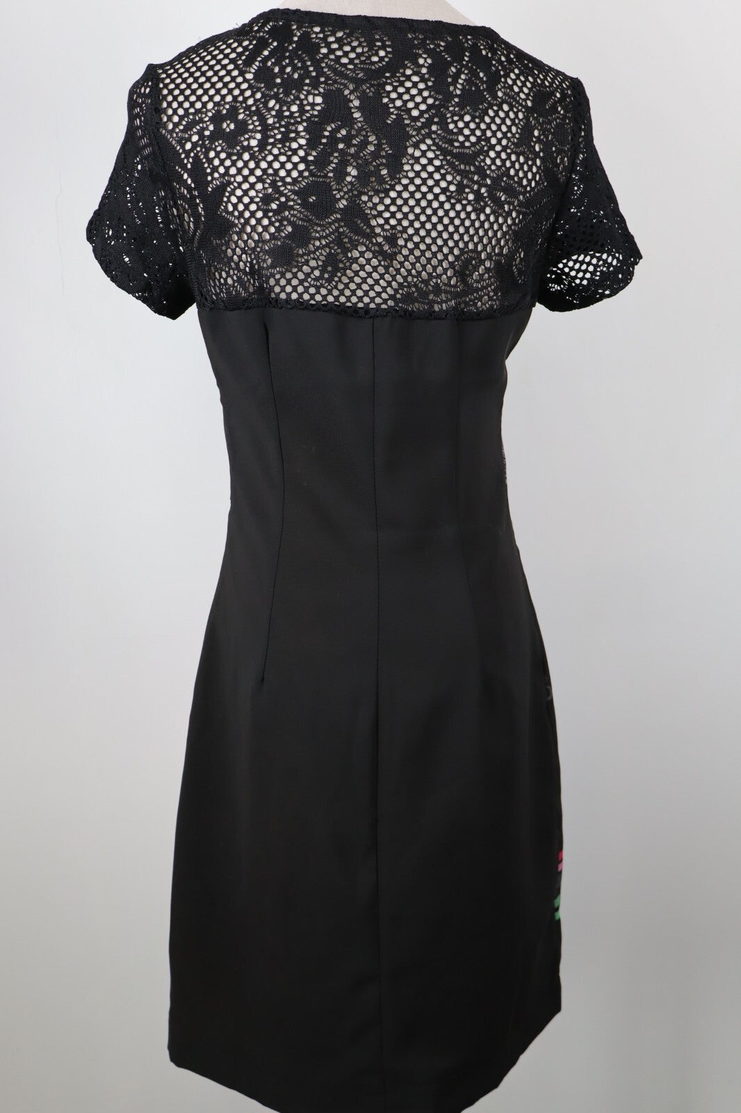 DESIGUAL VESTITO DONNA TG. 38 WOMAN CASUAL VINTAGE DRESS ABITO CON PIZZO