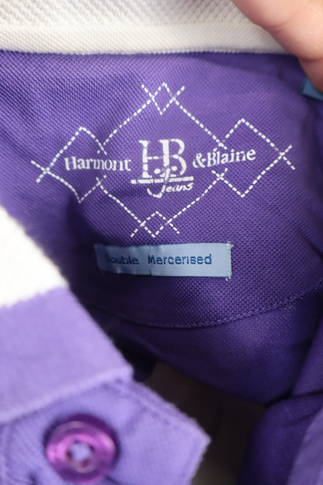 HARMONT & BLAINE POLO MAGLIA UOMO COTONE TG. M MAN COTTON T-SHIRT VINTAGE LOGO