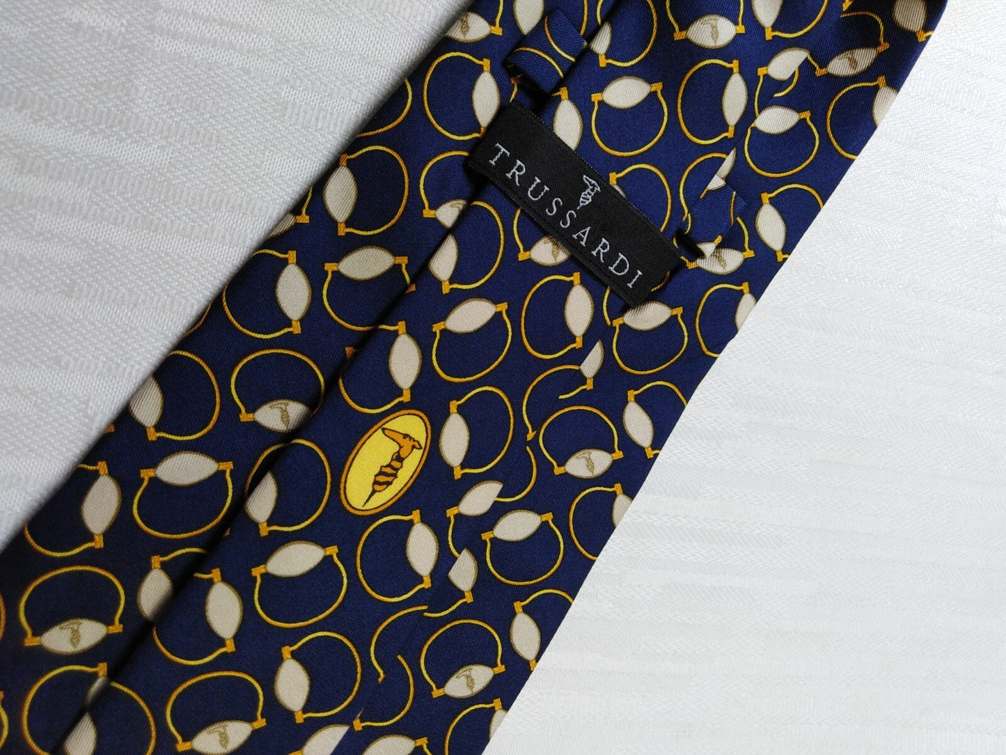 TRUSSARDI 100% SILK TIE SETA CRAVATTA NECKTIE MADE IN ITALY CLASSIC