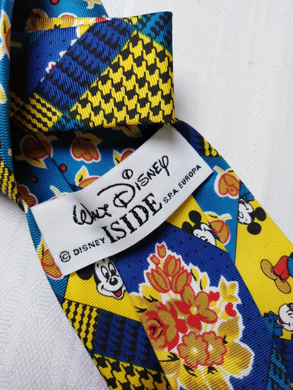 WALT DISNEY ISIDE 100% SILK TIE SETA CRAVATTA NECKTIE ITALY VINTAGE CLASSIC