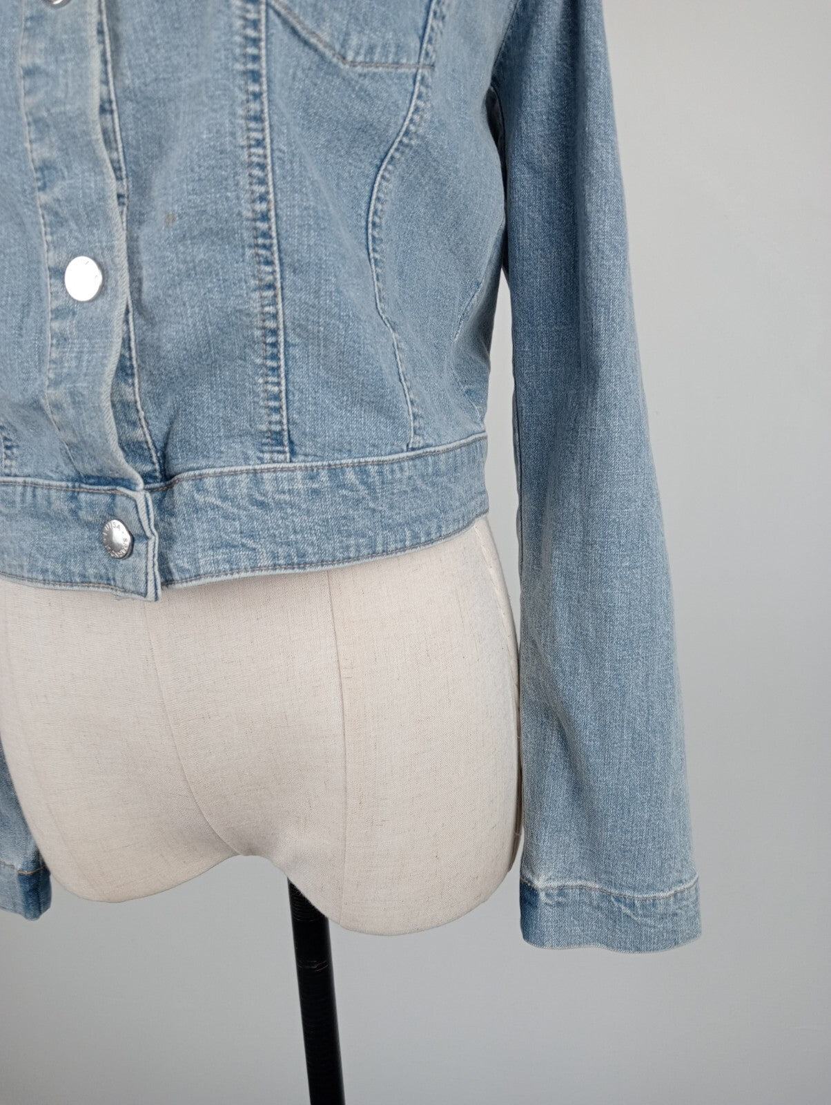 LUISA SPAGNOLI GIUBBINO JEANS DENIM DONNA Tg 42 WOMAN COTONE COTTON VINTAGE