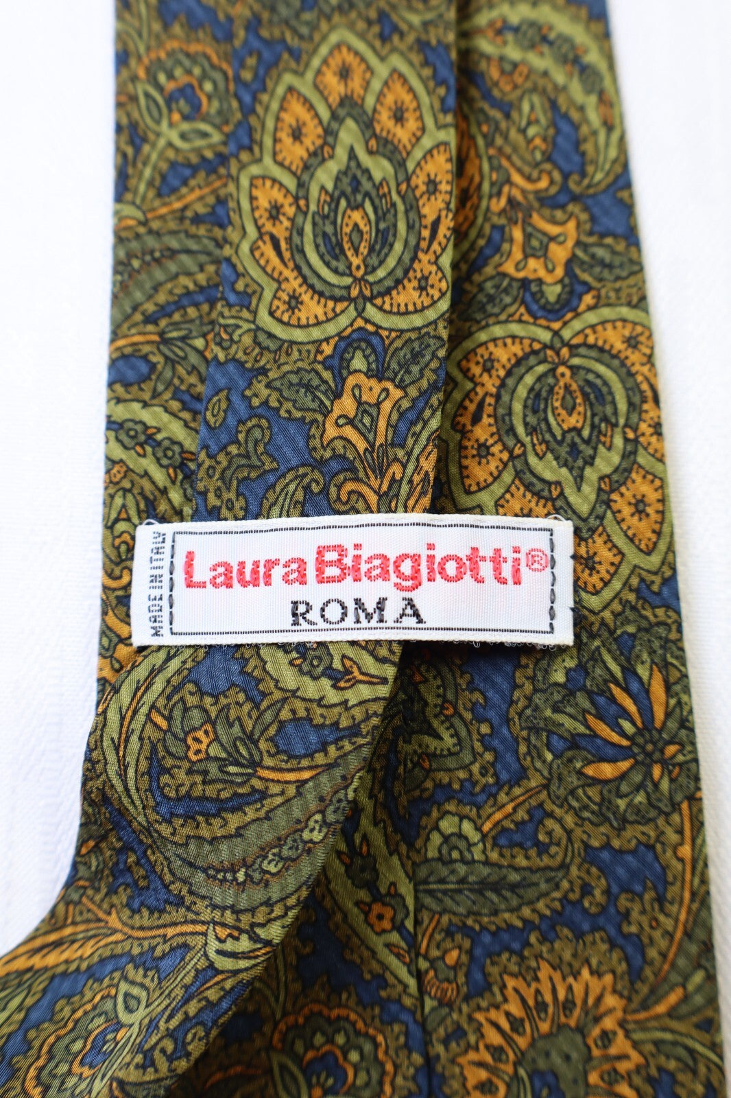 LAURA BIAGIOTTI 100%  SILK TIE SETA CRAVATTA NECKTIE MADE IN ITALY