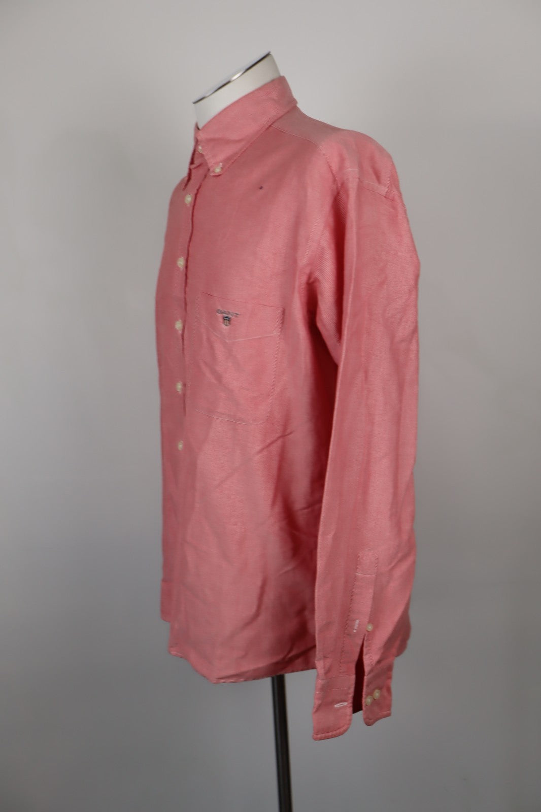 GANT CAMICIA COTONE UOMO TG. L MAN CASUAL VINTAGE SHIRT LOGO COTTON
