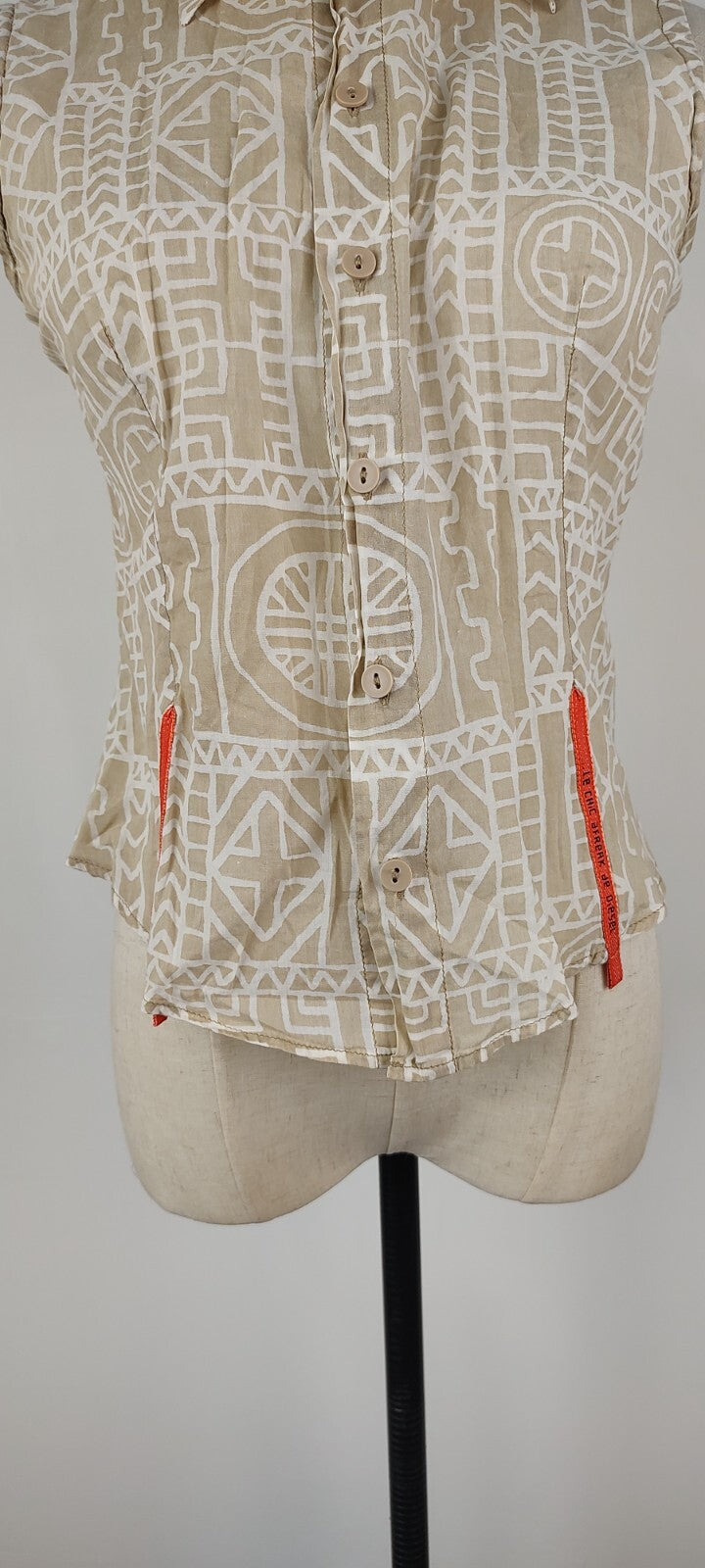 DIESEL CAMICIA DONNA COTONE TG. M WOMAN COTTON SHIRT CASUAL VINTAGE