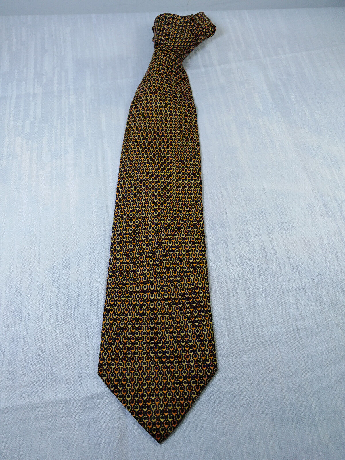 LES COPAINS 100% SILK TIE SETA CRAVATTA NECKTIE MADE IN ITALY