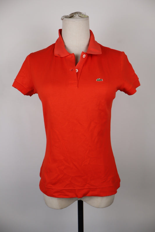LACOSTE POLO MAGLIA DONNA COTONE TG. 40 WOMAN SHIRT CASUAL VINTAGE COTTON LOGO