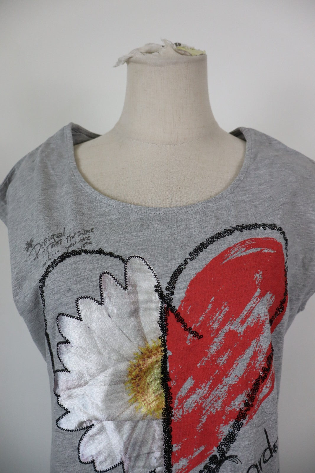 DESIGUAL MAGLIA DONNA TG. S WOMAN T-SHIRT CASUAL VINTAGE