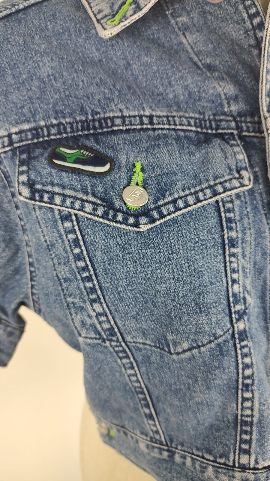 VANS GIACCA DONNA COTONE Tg M WOMAN CASUAL VINTAGE JACKET COTTON DENIM