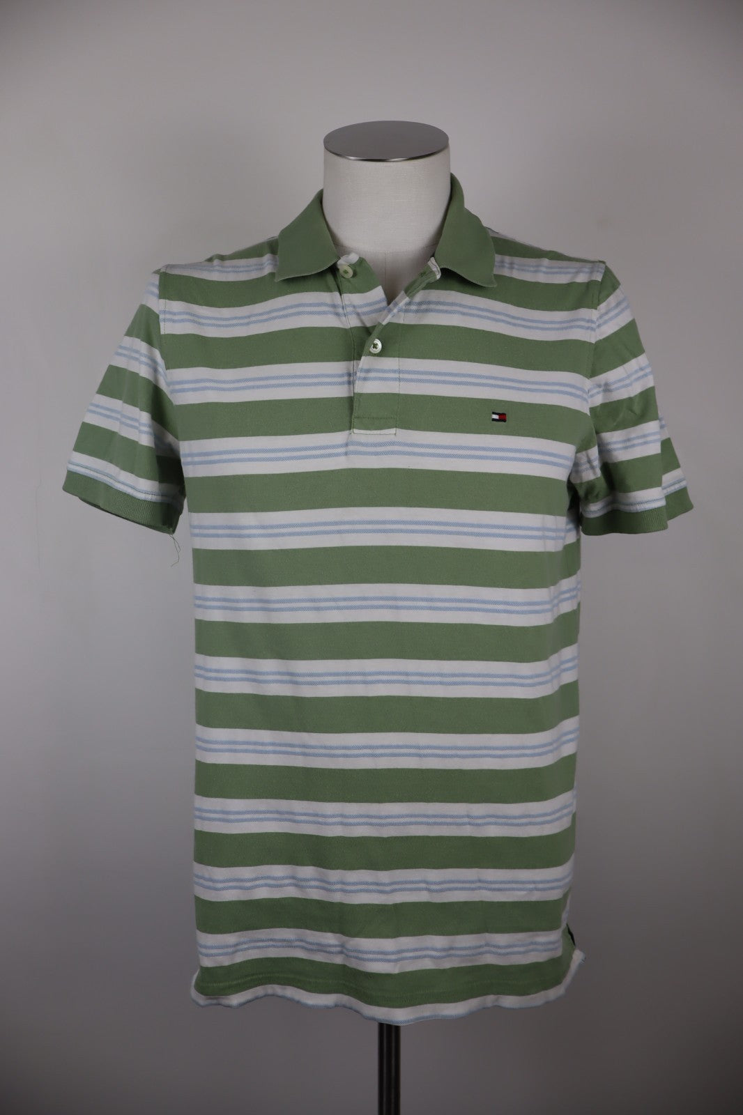 TOMMY HILFIGER POLO MAGLIA COTONE UOMO M MAN SHIRT CASUAL VINTAGE COTTON RIGHE