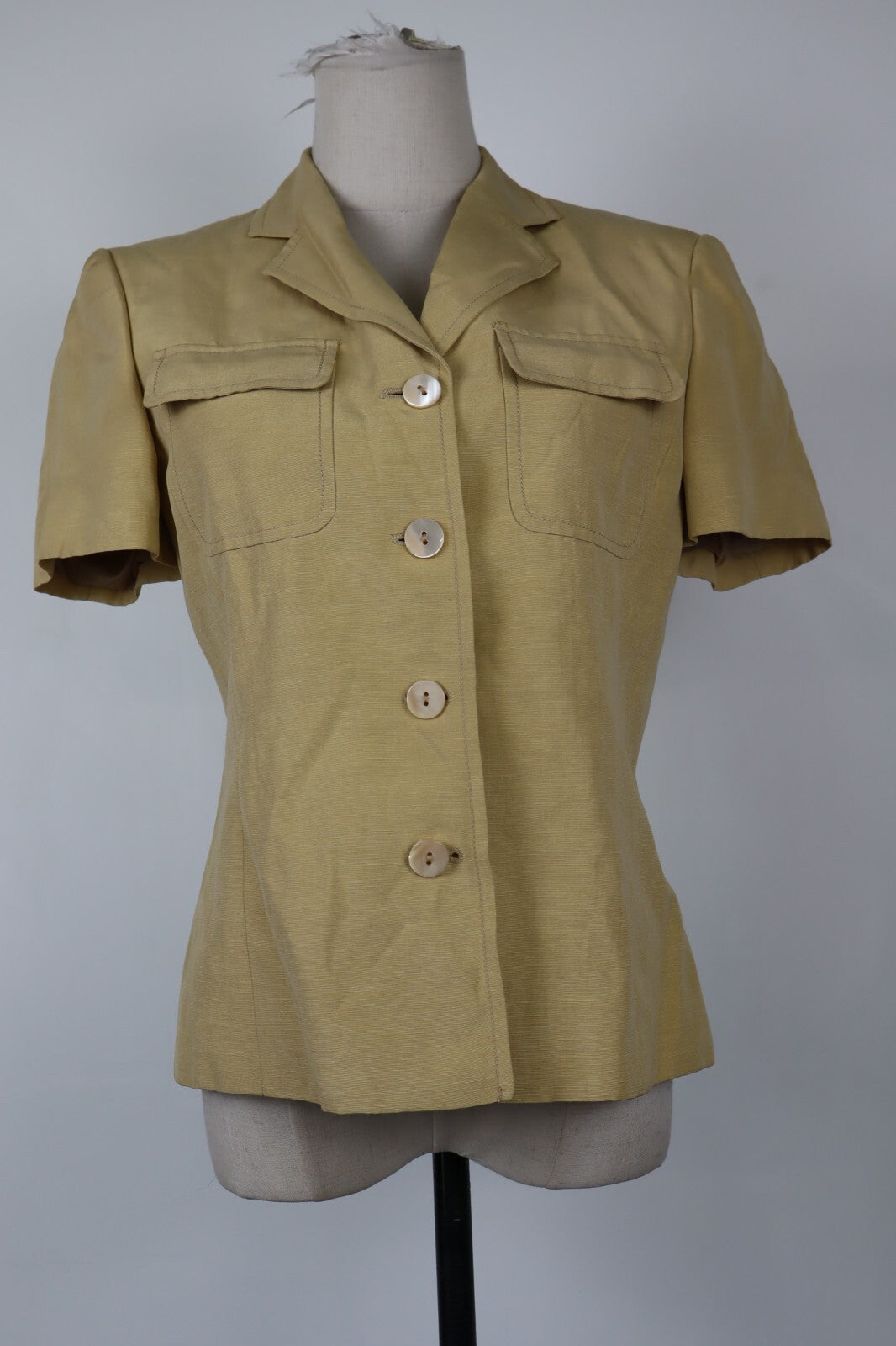 MARELLA BLAZER GIACCA DONNA Tg 42 WOMAN CASUAL VINTAGE JACKET LINO SETA